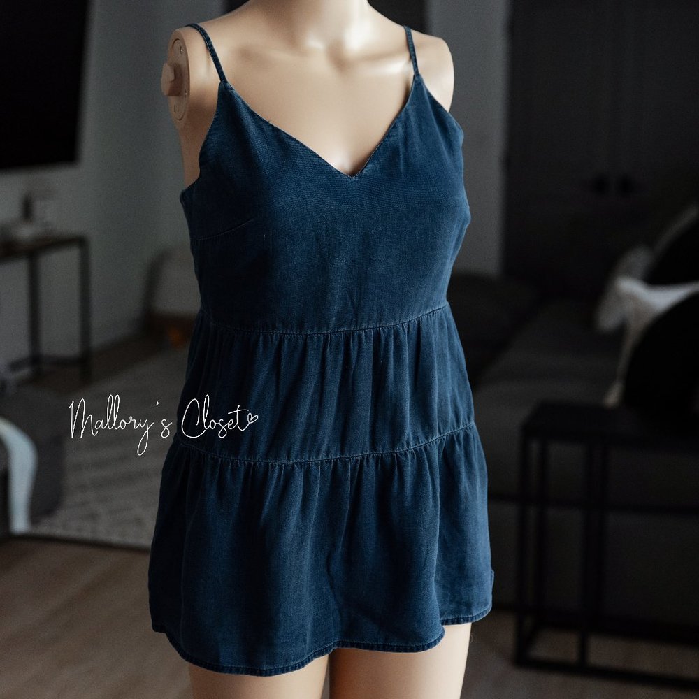 Old Navy Denim Peplum Tank